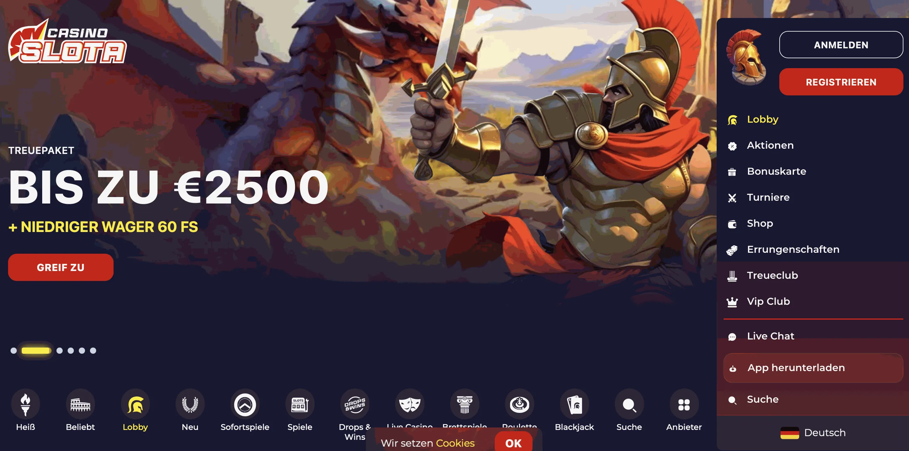 Slota Casino Online Casino Startseite